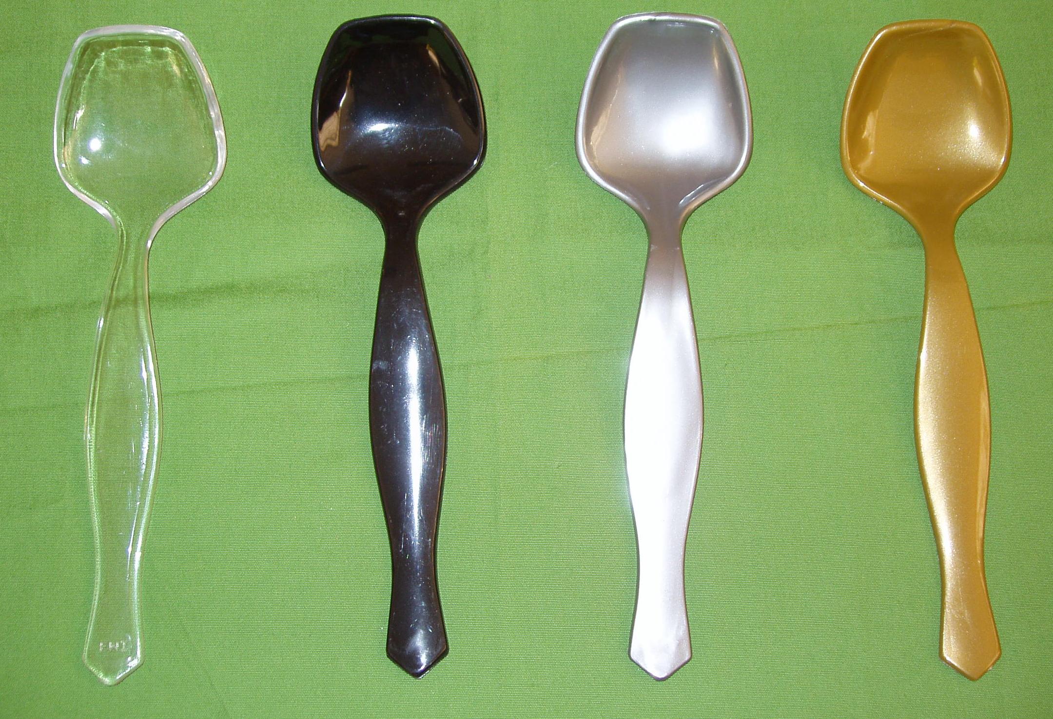 Plastic salad spoon