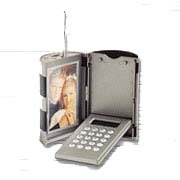 penholder, calendar, calculator