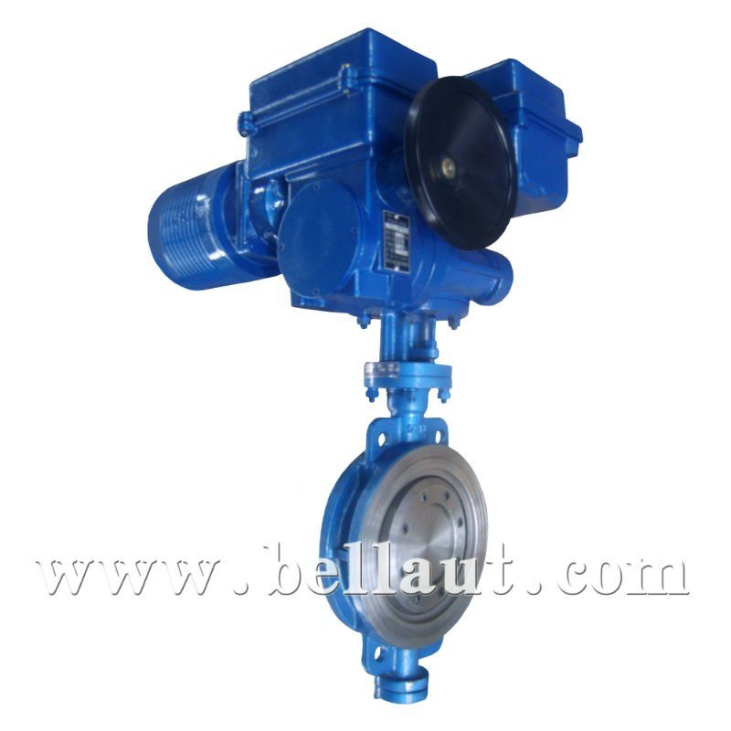 Electric tri-eccentric hard sealing Butterfly Valve