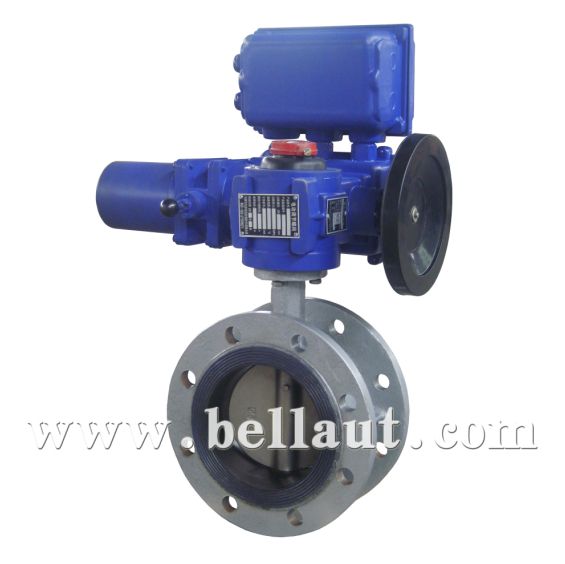 Electric Flanged Soft Seal Butterfly Valve