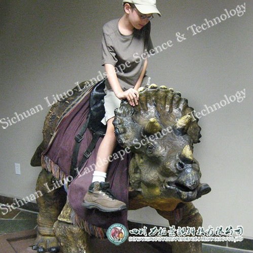 Animatronics Dinosaur Triceratops for Amusement Park Rides