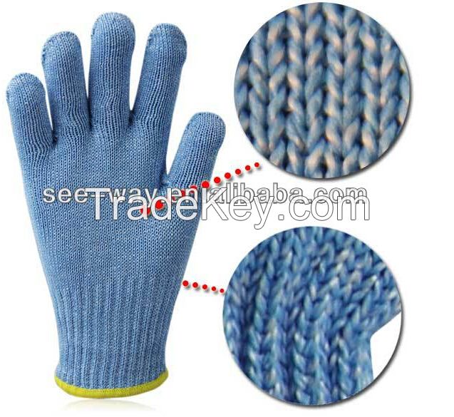 EN388 Blue cut resistant butcher kitchen glove for meat processing