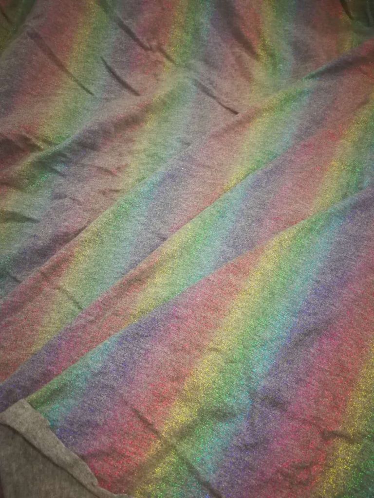 Iridescence Foil, Rainbow Glitter, Single Jersey