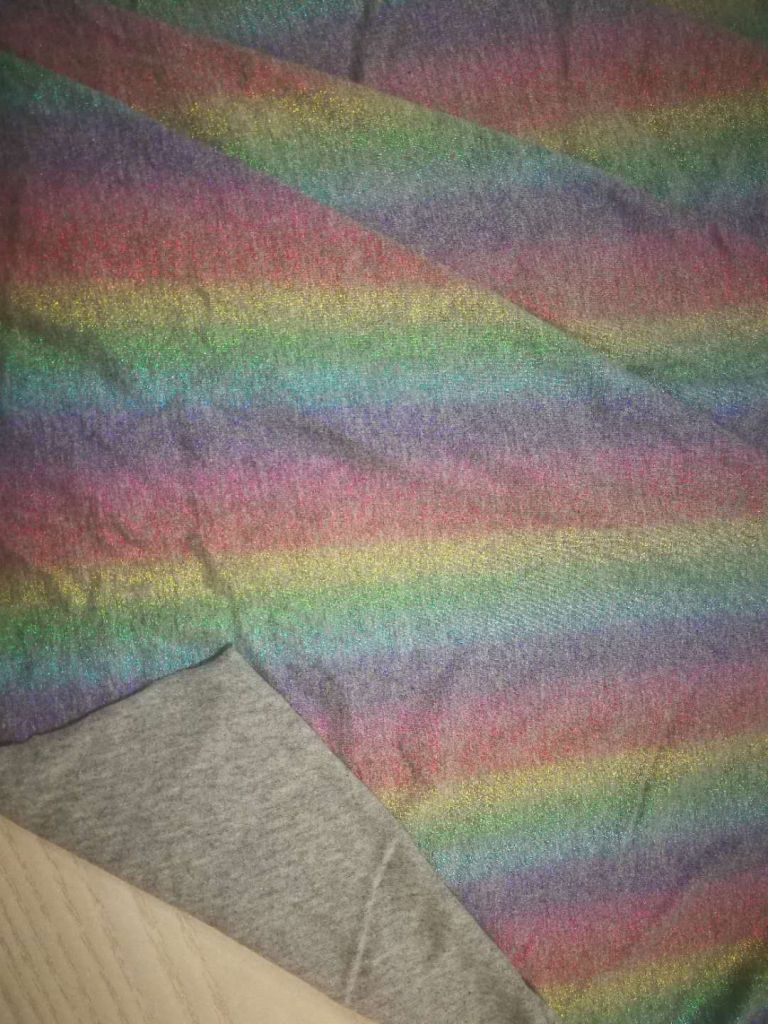Iridescence Foil, Rainbow Glitter, Single Jersey