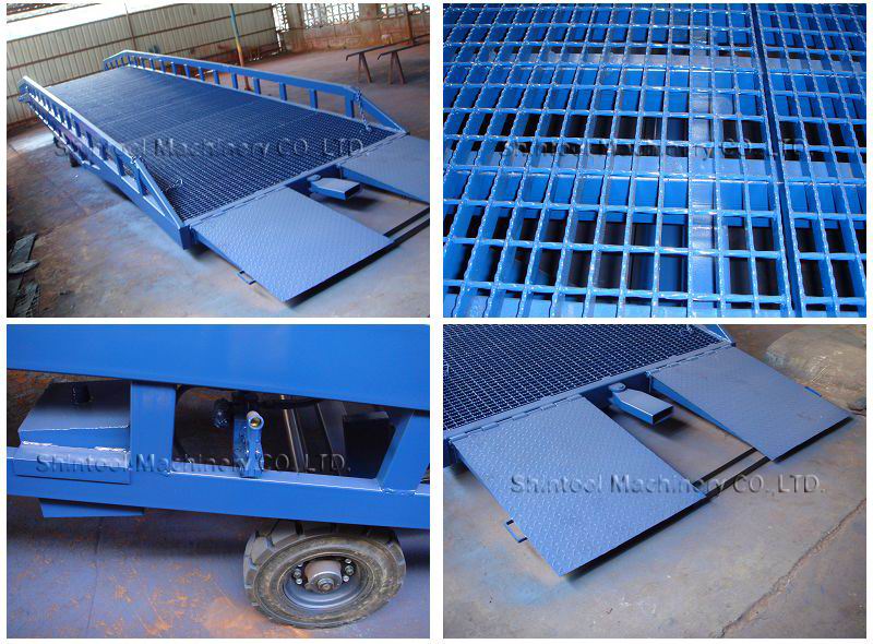 Hydraulic movable container loading ramp