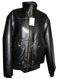 winter collection men's pu leather jacket with vertical collar and lar