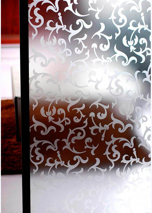 decorative acid etched glass/decorative furniture glass