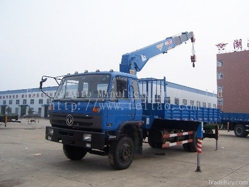 8ton stright arm truck-mounted crane&lorry loading crane