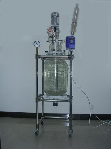 Cylindrical Glass Jacketed Reactor 10L