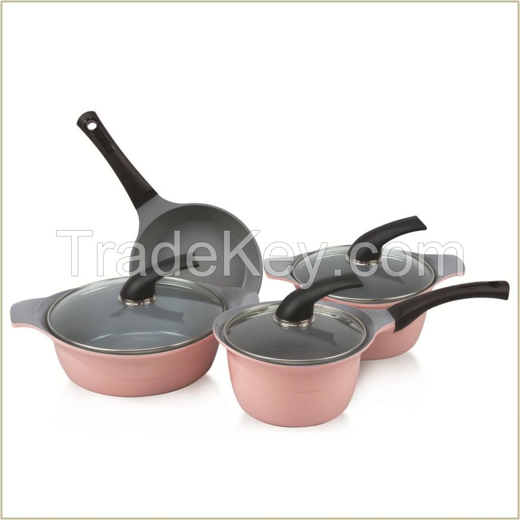 Die Casting Aluminum and Ceramic Coating Cookware Set