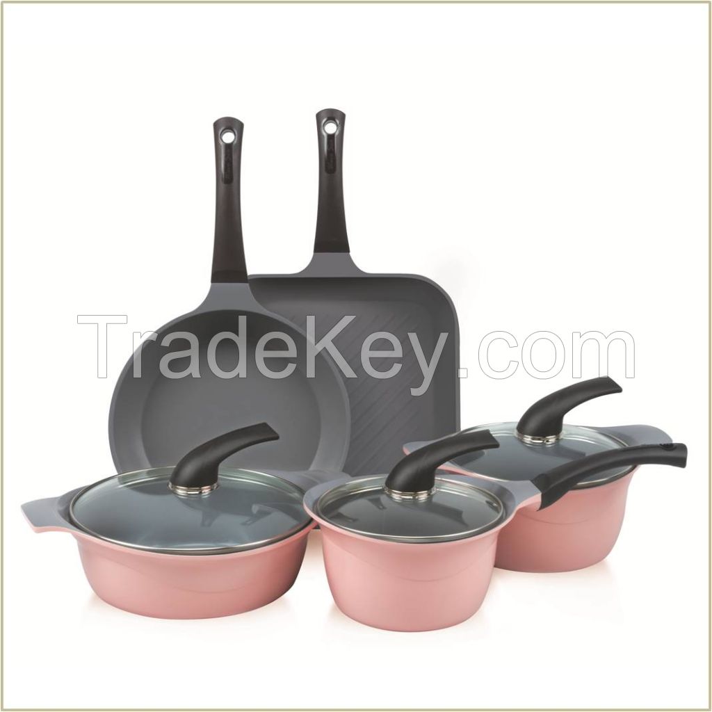 Die Casting Aluminum and Ceramic Coating Cookware Set