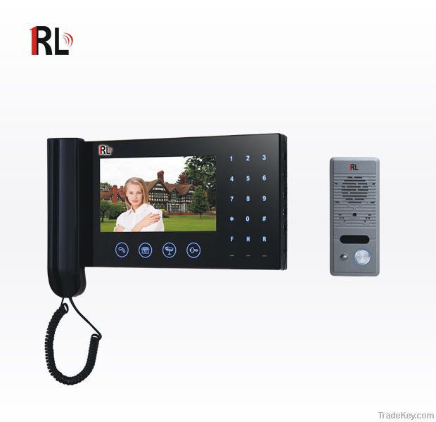 7" handset Color Video doorphone with telephong fucntion