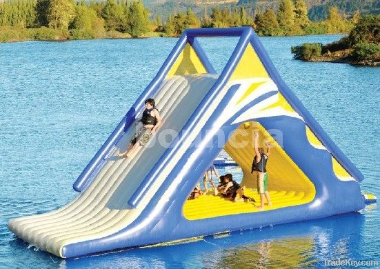 floating inflatable water slide