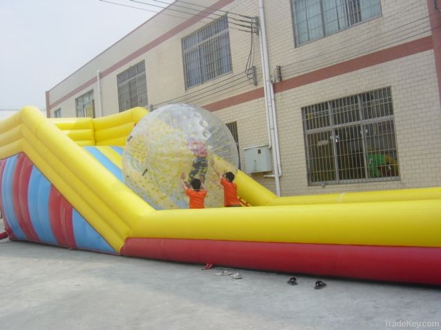 inflatable zorb ball ramp