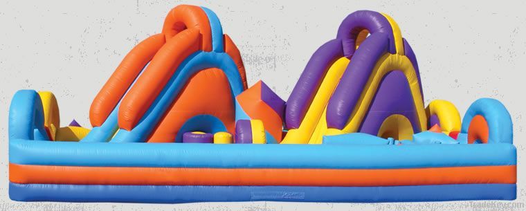 inflatable obstacle slide