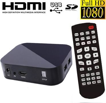 1080p Full-HD Portable Digital Media Player For USB Drives and SD/SDHC Cards