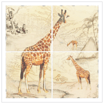 #37472 Patchwork Giraffe Mural