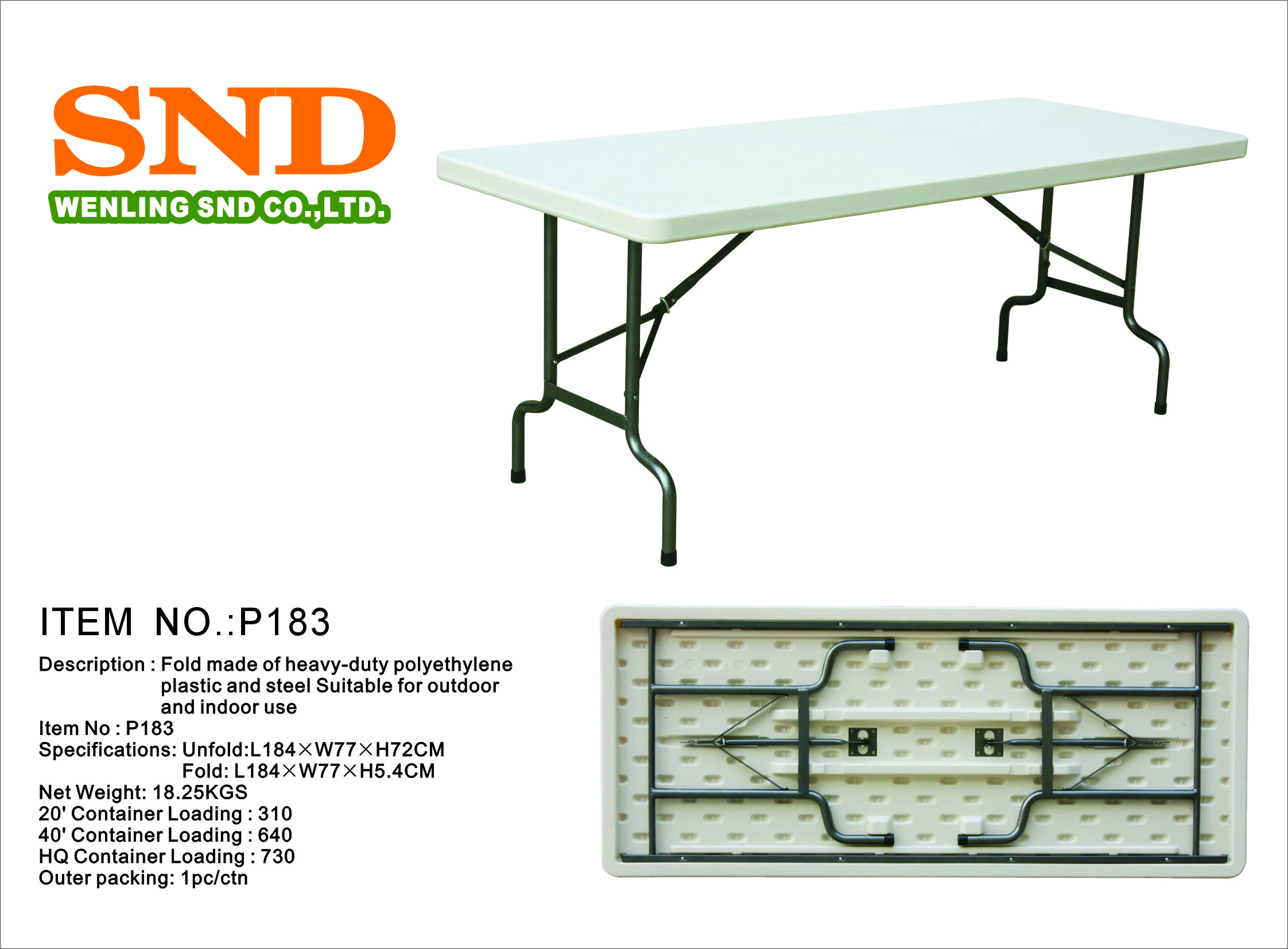 Folding table A