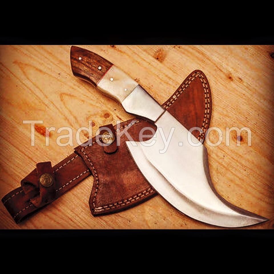 Knives  SS. Blade Brass Bolster  Frost Wooden Handle