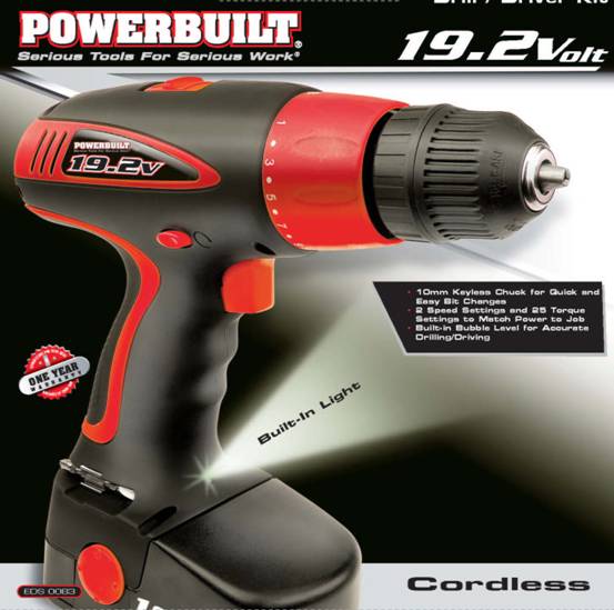 Cordless drill/driver