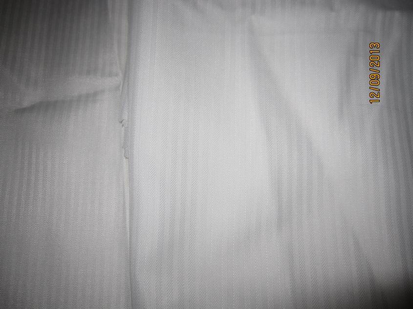 white f 1-3cm stripe  hotel bed sheet 100% cotton cvc 