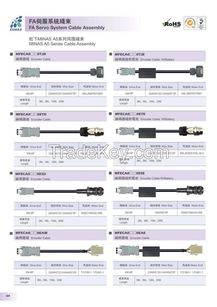 EUMAX Servo Motors Cable Assembly/Terminal Board