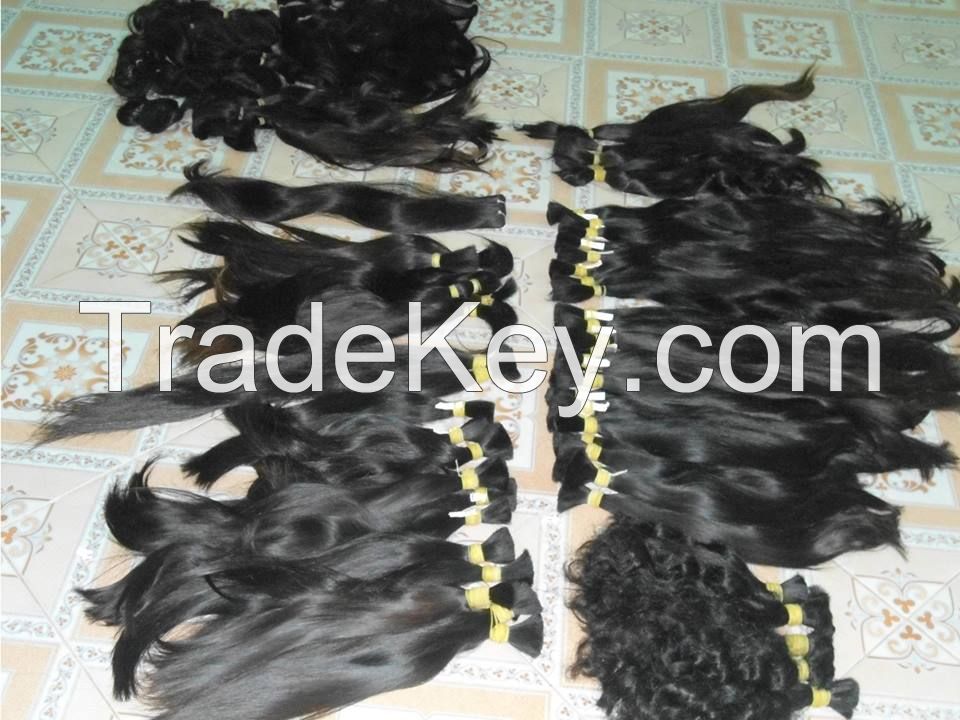 Bulk Human Hair, Wefted Hair