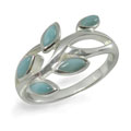 Larimar rings