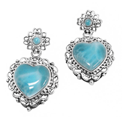 Larimar earrings