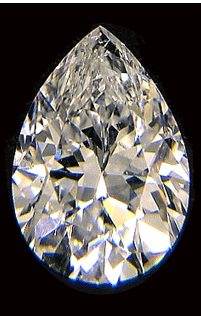 PEACH DIAMOND PEAR 0.72 CARAT I1 COLOR J