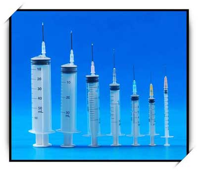 Disposable syringe luer slip or lock CE