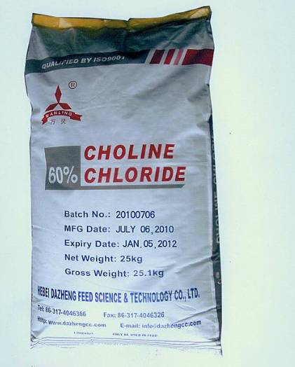 choline chloride 60% corn cob Powder, reinecke salt quality