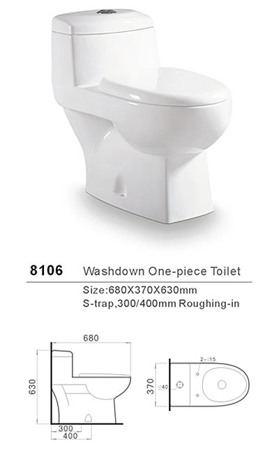 NEWTANG Siphonic One-piece closet(Toilet) No:8106