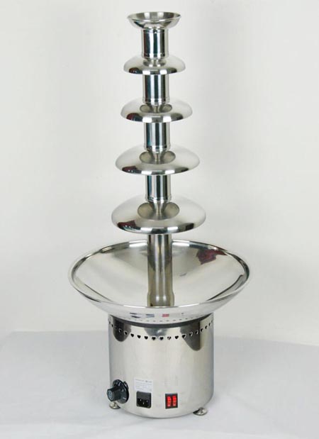 Five tier commercial chocolate fountains
