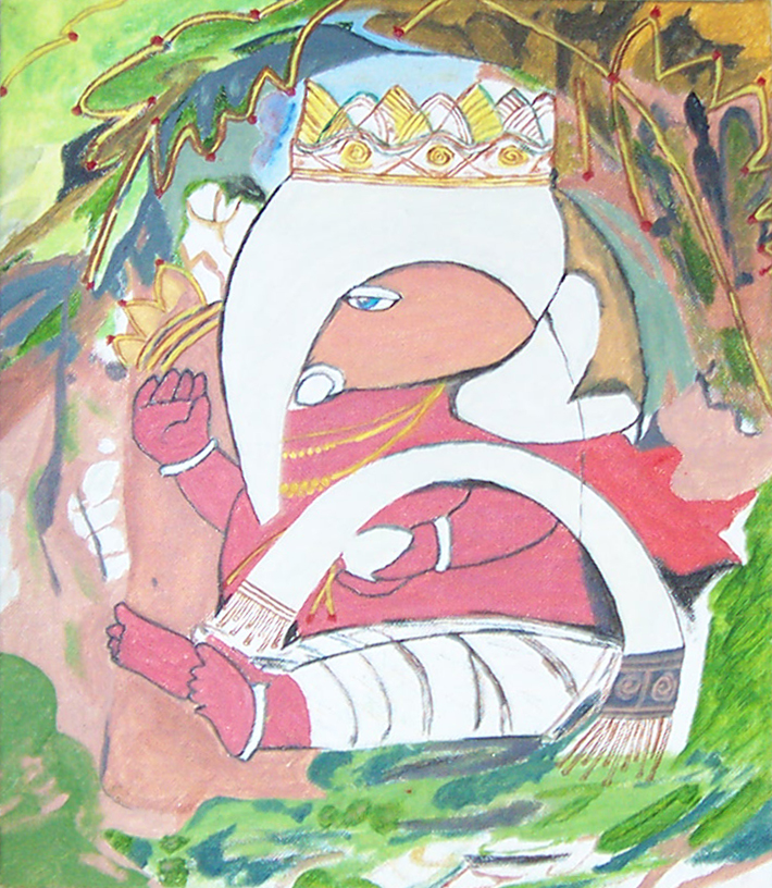 Oil Painting- Lord Ganesha