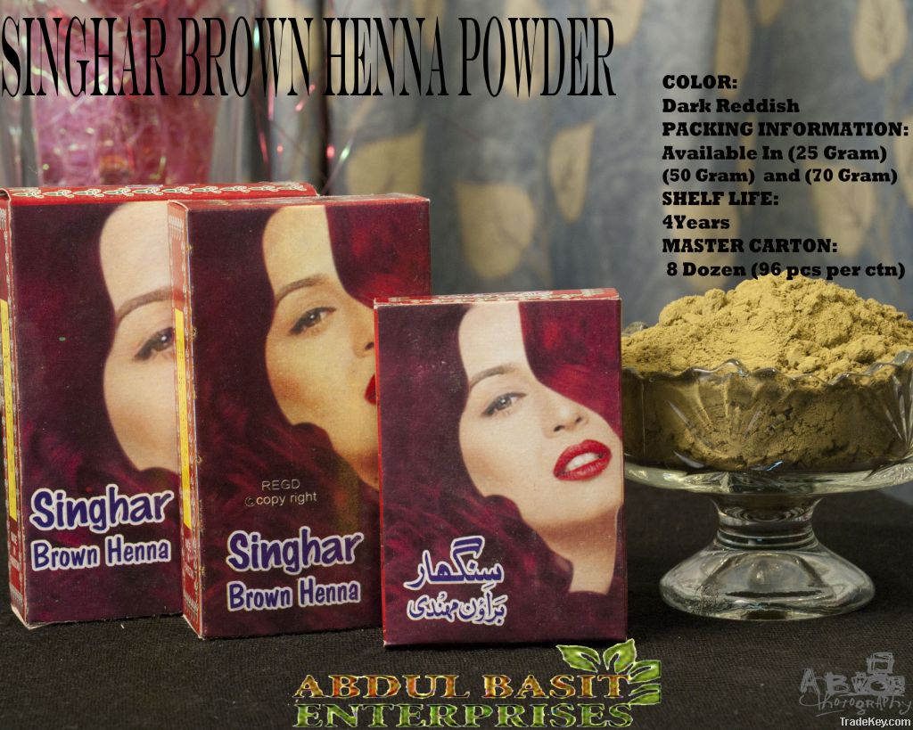 singhar brown henna powder