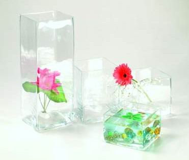 Clear glass vase