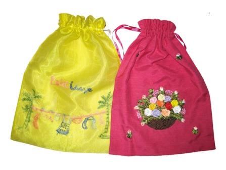 hand-embroidery gift bag