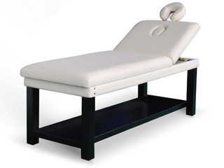 wooden stationary massage table