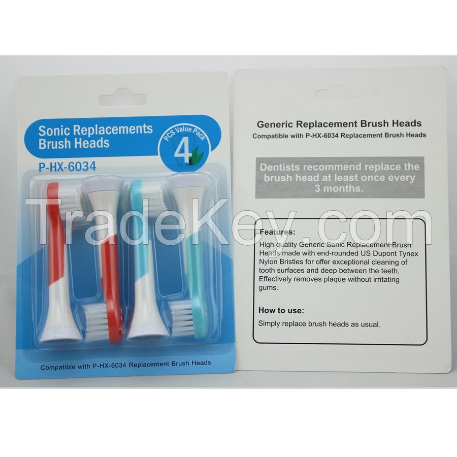replacement Generic Toothbrush Head Kids HX6034