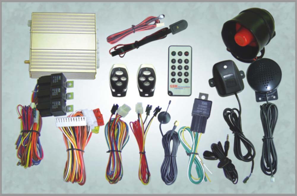 GSM Car Alarm with Engine Start, Air Conditioner Start