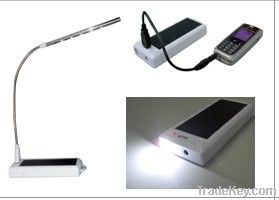 2014 Newest solar desk lamp with mobile phone chargers