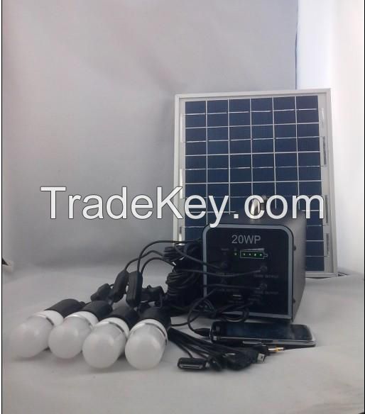 China Supplier Low cost 5W mini solar led lighting system with 2pcs led lamps