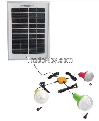 2014 Hot portable 10W solar lighting system with 3pcs  led lamps