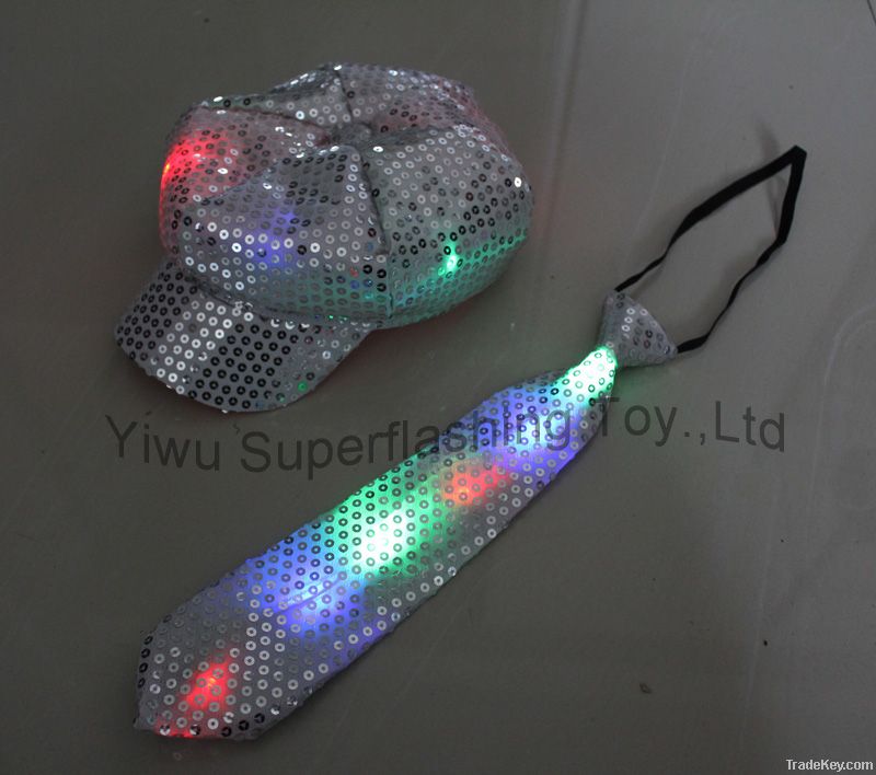 Light up Sequin Newsboy hat