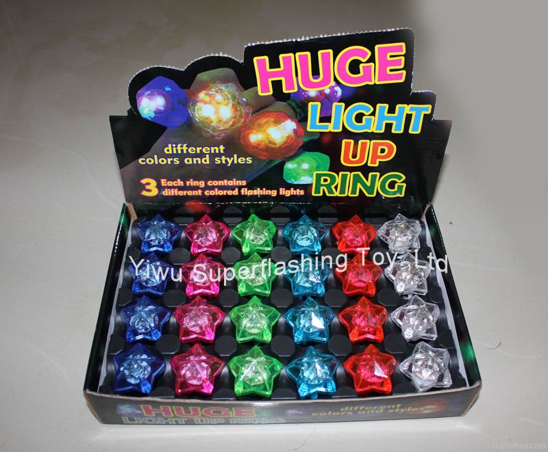 Light up Huge star ring