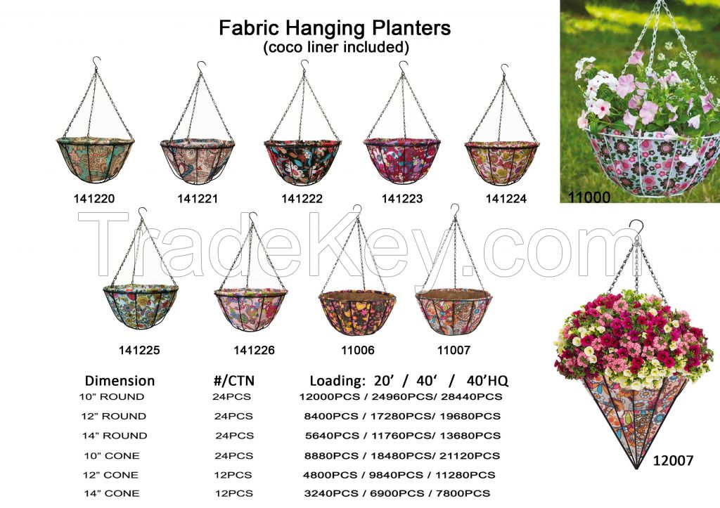 fabric hanging planter