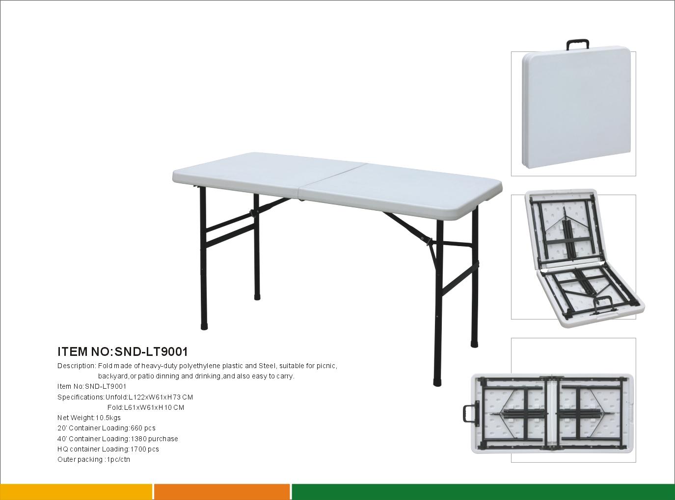 folding polyethylene table