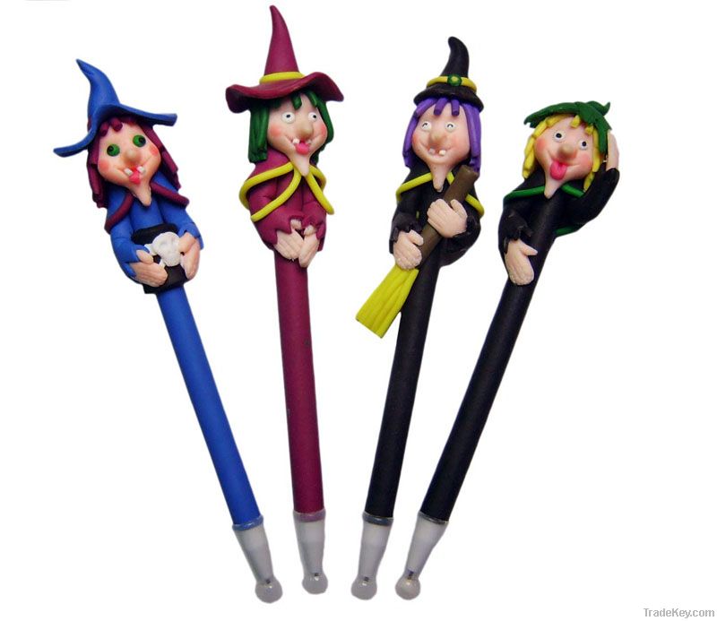 Halloween Promtional Giveaway Gift Witch Ballpoint Pen Gift Ball Pen