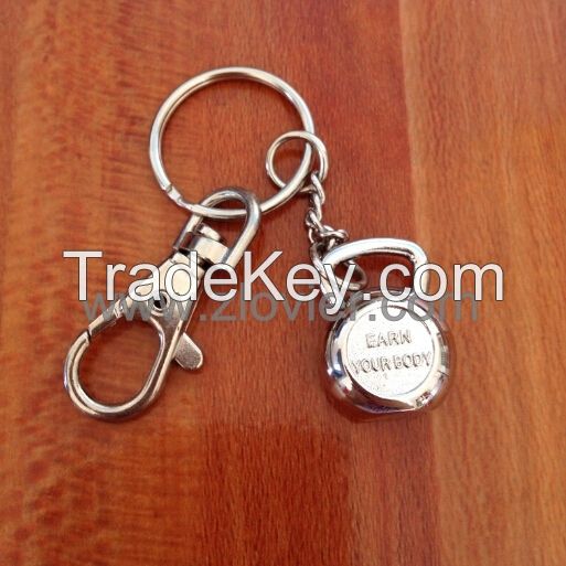 Promotional Exercise barbell Keychain